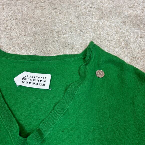 VTG Maison Margiela AW07 Deep V Neck Wool Pullover Sweater Men's XL - Picture 13 of 15